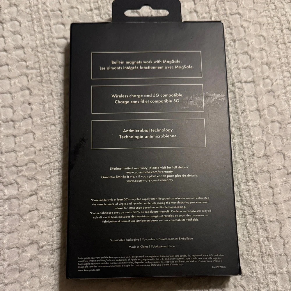 Kate Spade iPhone 15 Pro Case - Blue and Cream Floral